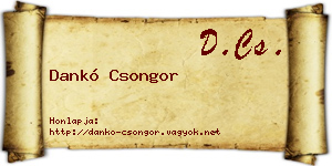 Dankó Csongor névjegykártya