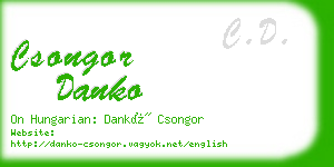 csongor danko business card