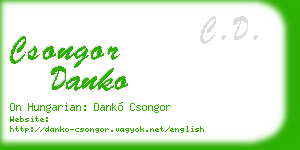 csongor danko business card